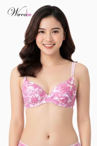 Áo ngực mút mỏng Wannabe ANT01 thun cotton họa tiết xinh xắn
