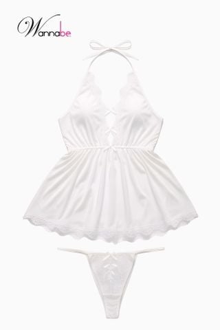 Váy ngủ sexy WANNABE DNC11 đầm ngủ lưới trong suốt xuyên thấu ánh nhìn giúp bạn gái khéo khoe hình thể xinh đẹp