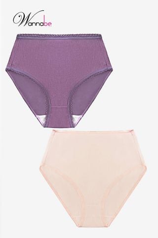 Combo 2 quần gen nhẹ nữ đáy lót lớp cotton lưng cao che bụng gọn vòng 2 ôm eo chuẩn dáng QLL09