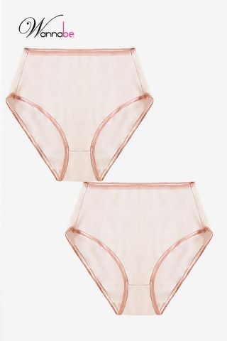 Combo 2 quần lót gen nữ cao cấp WANNABE lưng cao co giãn thon gọn vòng 2 mặc êm suốt ngày dài QLT12