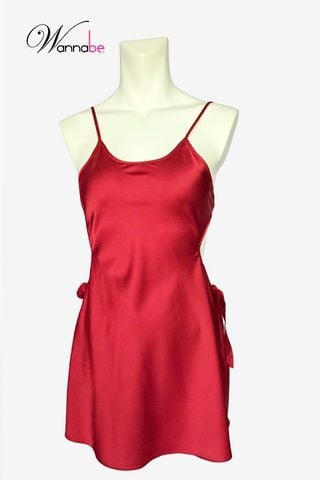 Váy ngủ nữ chính hãng WANNABE đầm ngủ nữ lụa latin mịn như nhung mượt như mây đẹp như nàng thơ DNL09