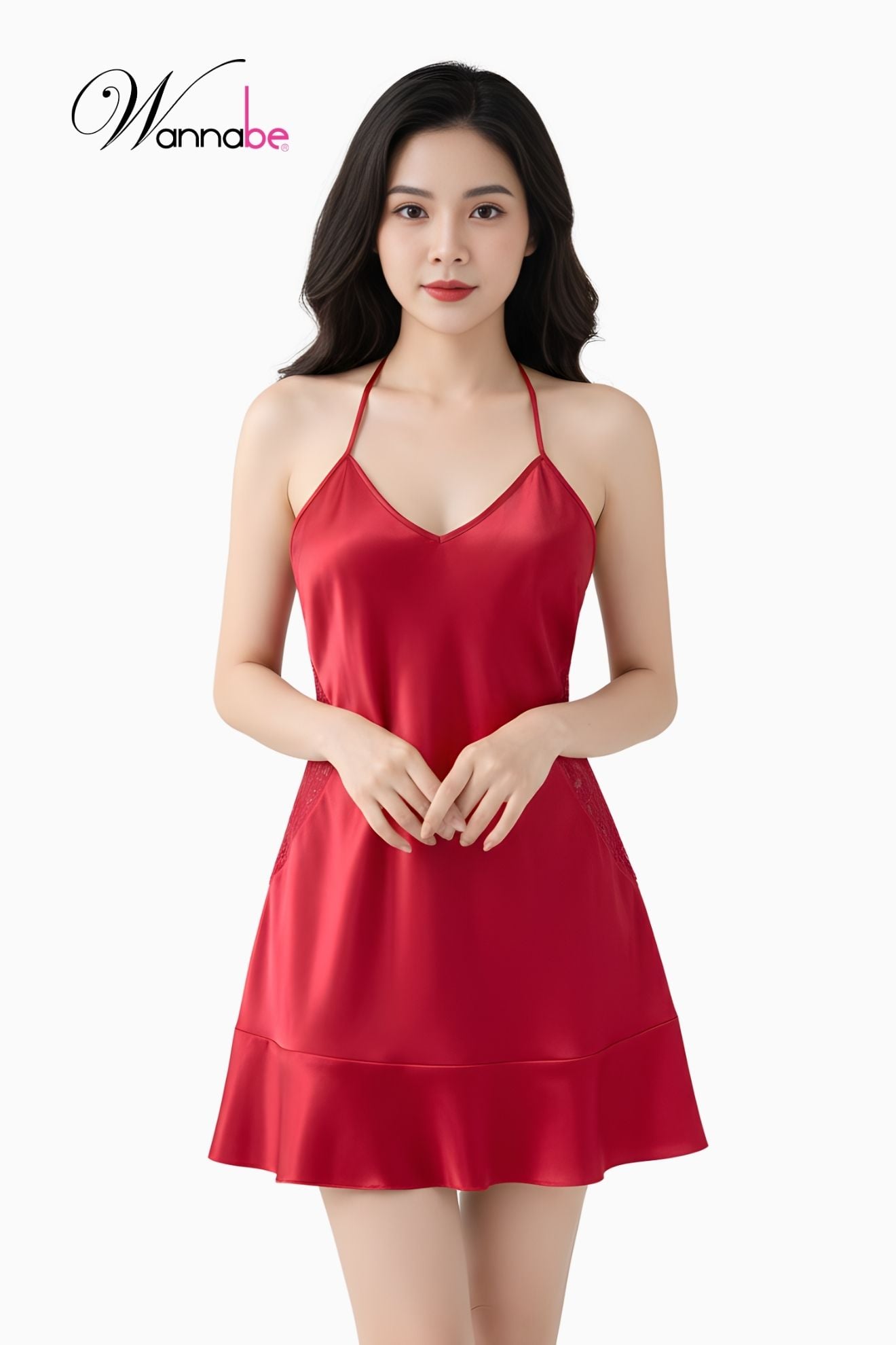 dam ngu phi lua cao cap wannabe dns37 vay ngu satin lua phoi ren eo tao duong cong hoan my nu tinh xinh xan