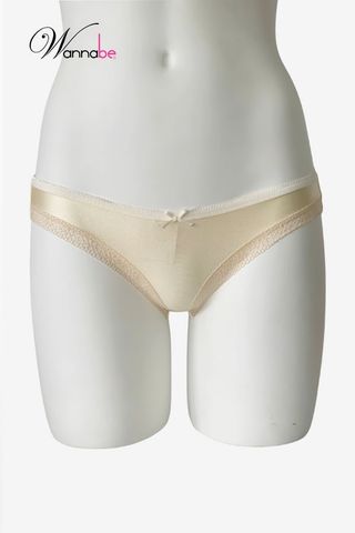 Quần lót nữ WANNABE QLT15 quần chíp thun lạnh phối ren mềm mại 2 ống quần nên không gây hằn, không cấn