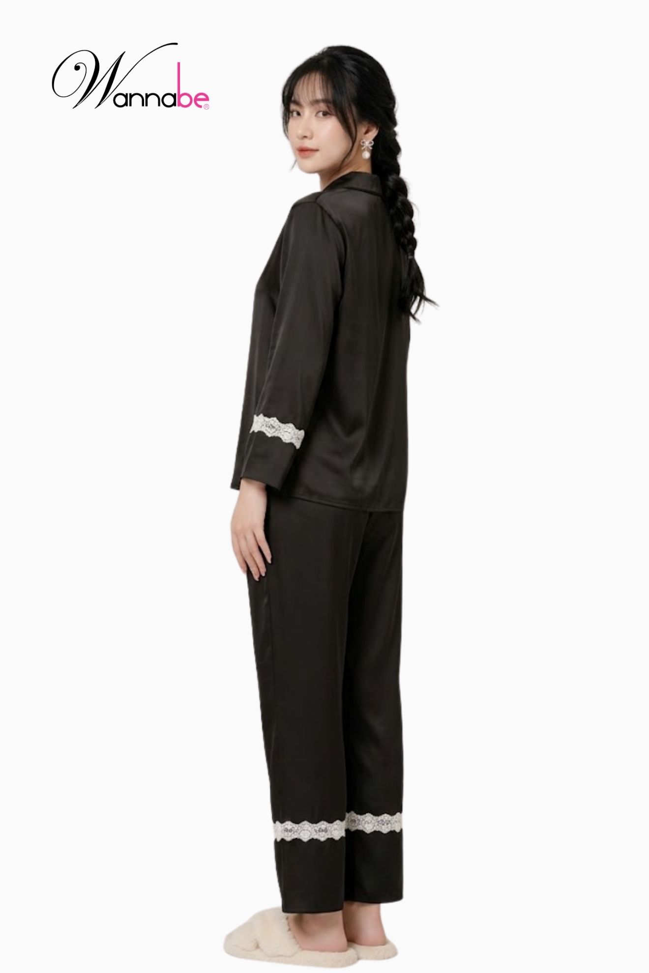 do bo mac nha pijama nu wannabe bds12 do bo quan dai tay dai phoi ren nho o lai sang trong