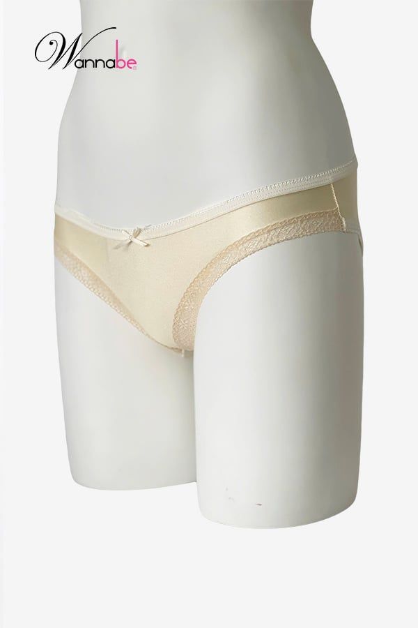  Quần lót nữ WANNABE QLT15 quần chíp thun lạnh phối ren mềm mại 2 ống quần nên không gây hằn, không cấn 