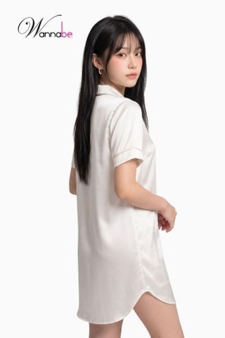 Đầm ngủ DN611 pyjama lụa WANNABE váy ngủ dáng suông lịch sự sang trọng thoải mái sống mãi thời gian