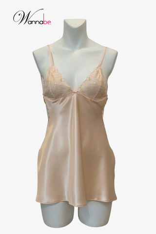 Đầm ngủ phi lụa cao cấp Wannabe DNS55 dáng ngắn váy ngủ sexy quyến rũ gợi cảm. Top 10 đầm ngủ sexy gợi cảm được tìm kiếm