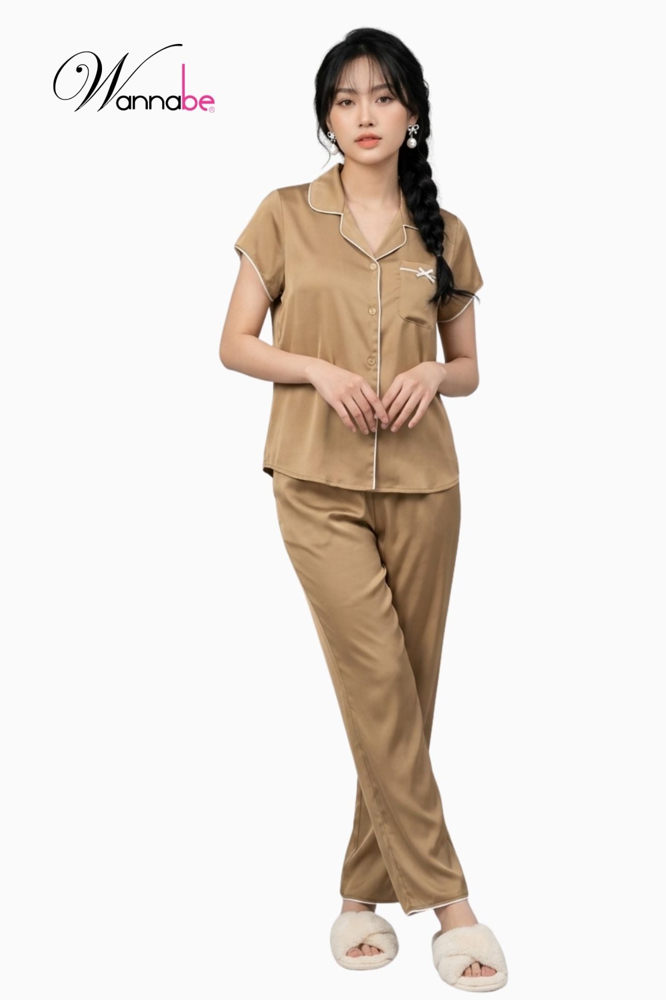 do bo mac nha wannabe bd30p pijama nu quan dai vien lai don gian tre trung