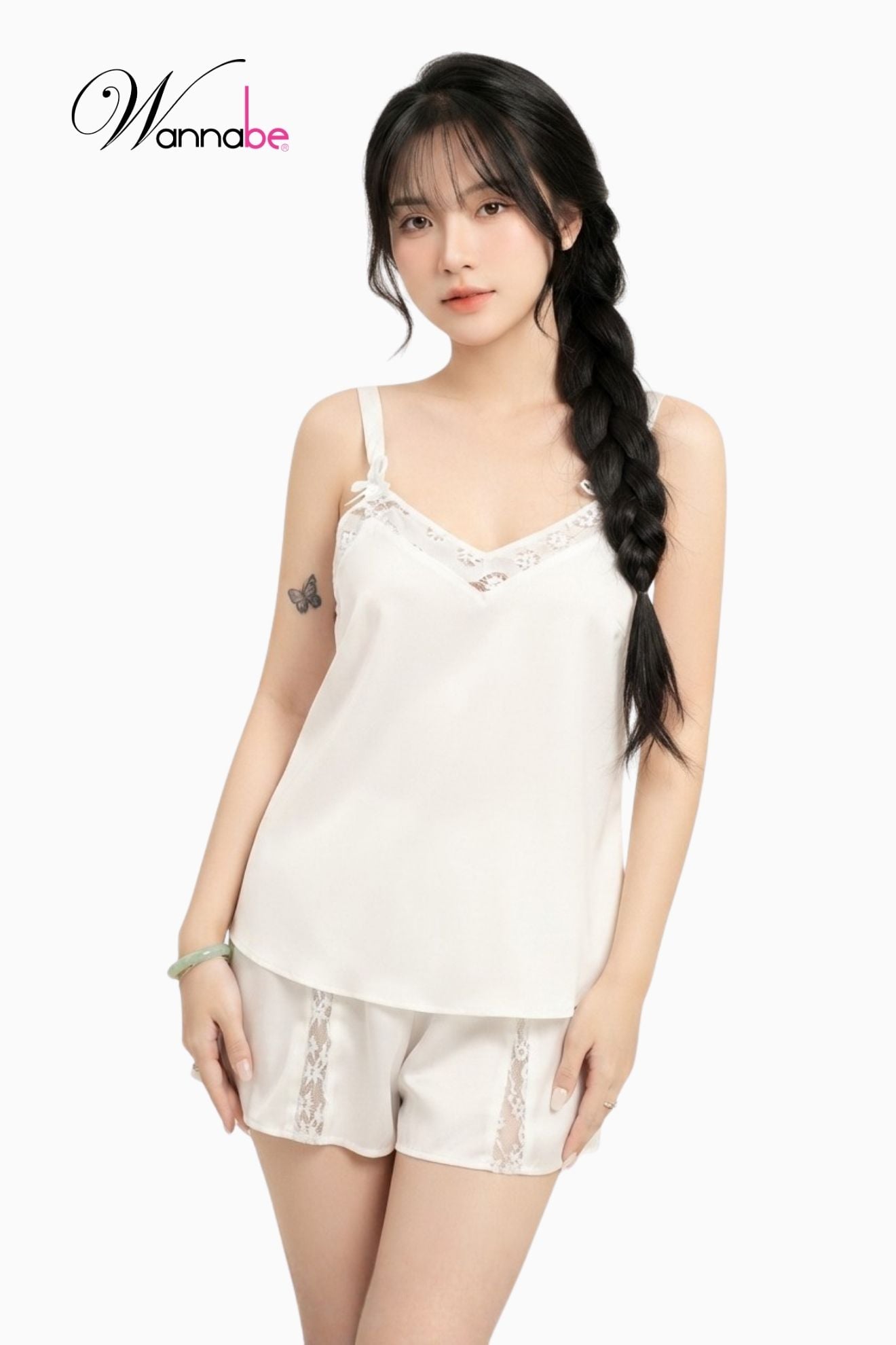 do bo mac nha wannabe bss54 do bo quan sot phoi ren ong quan ao ban vai 2cm dinh no nu tinh nhe nhang xinh xan
