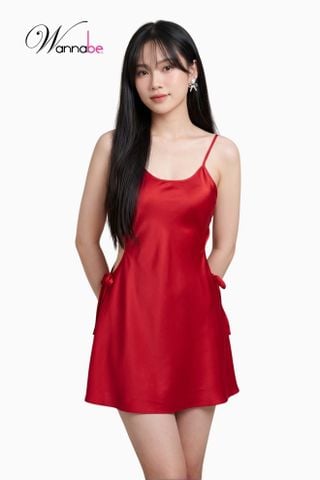 Váy ngủ nữ chính hãng WANNABE đầm ngủ nữ lụa latin mịn như nhung mượt như mây đẹp như nàng thơ DNL09