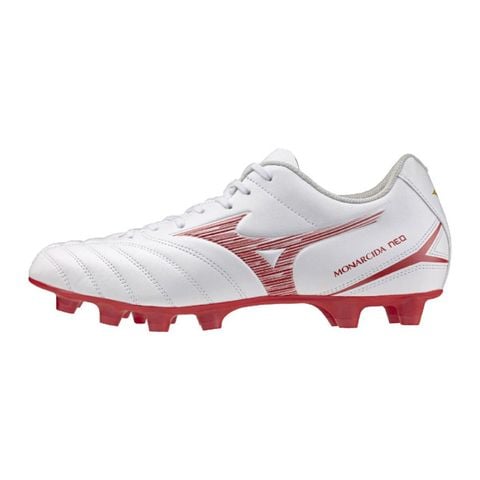 Giày đá bóng cỏ tự nhiên Mizuno Monarcida Neo III Select FG - White/MORELIA 40th Red P1GA262560