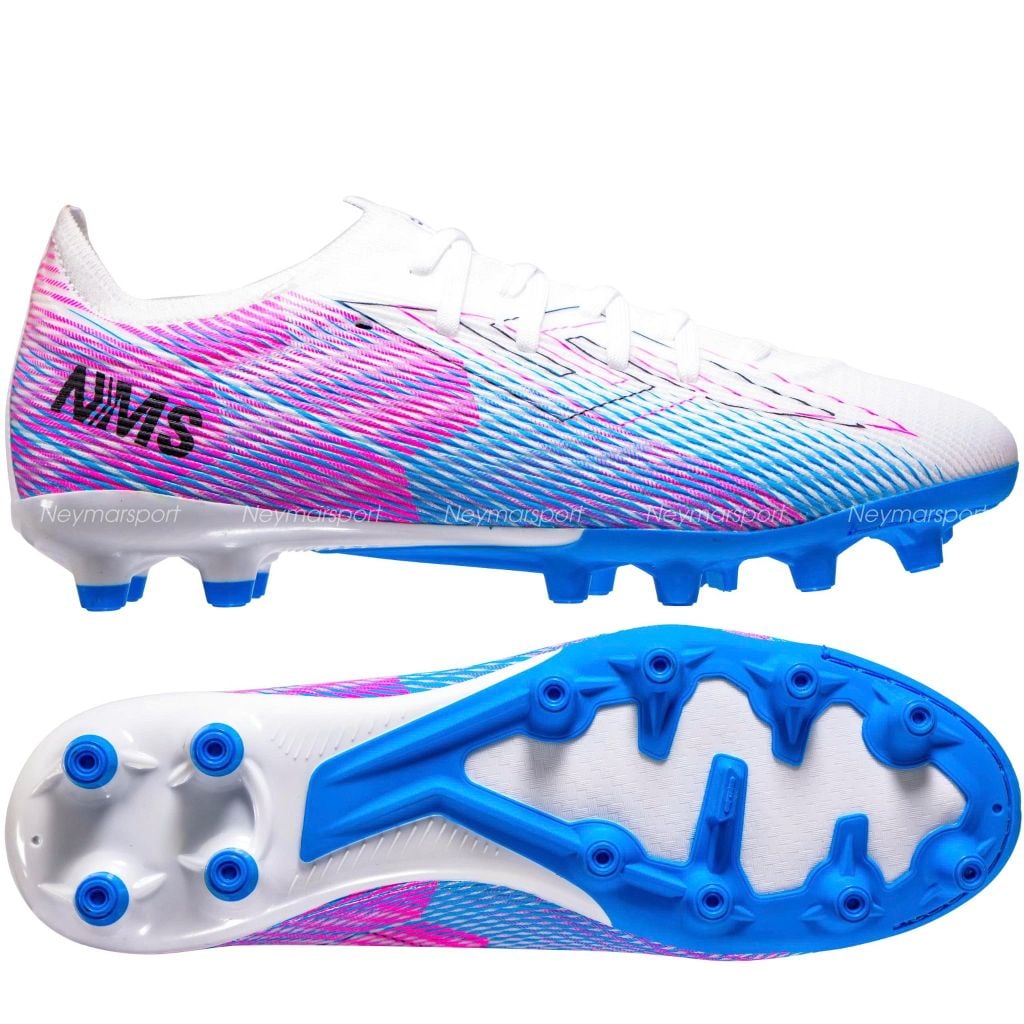 Giày đá bóng cỏ tự nhiên NMS ATTACK 2.0 FG - White/Pink ATTFG2100