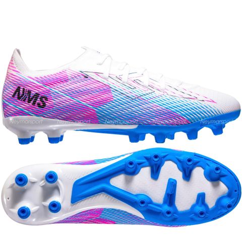 Giày đá bóng cỏ tự nhiên NMS ATTACK 2.0 FG - White/Pink ATTFG2100