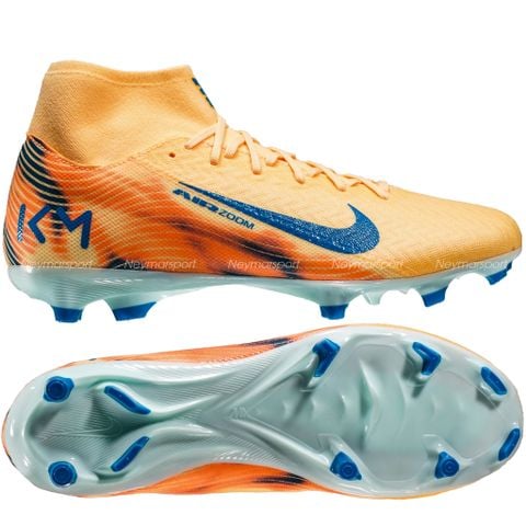 Giày đá bóng cỏ tự nhiên Nike Air Zoom Mercurial Superfly 10 Academy MG Mbappé Personal Edition - Melon Tint/Neo Turquoise/Igloo FQ8293-801