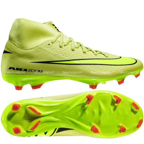 Giày đá bóng cỏ tự nhiên Nike Air Zoom Mercurial Superfly 10 Academy MG Max Voltage - Limelight/Volt/Hyper Crimson FQ1456-300
