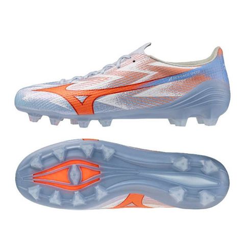 Giày đá bóng cỏ tự nhiên Mizuno Alpha III ELITE FG Serene Spark - Blue Finch/Cornflower Blue/Lava Orange