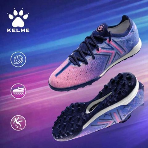 Giày đá bóng cỏ nhân tạo Kelme 5.0 TF - Dark Blue/Neon Pink 9521ZX1324