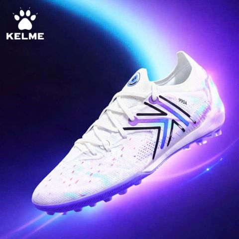 Giày đá bóng cỏ nhân tạo Kelme 5.0 TF - White/Multi Color 9521ZX1324