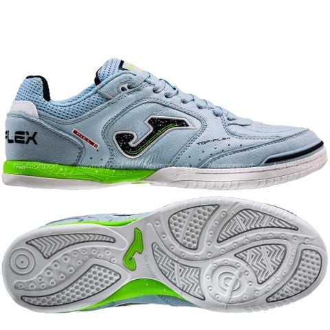 Giày đá bóng Futsal JOMA Top Flex 2537 - Sky Blue/Green/Black TOPS2537IN