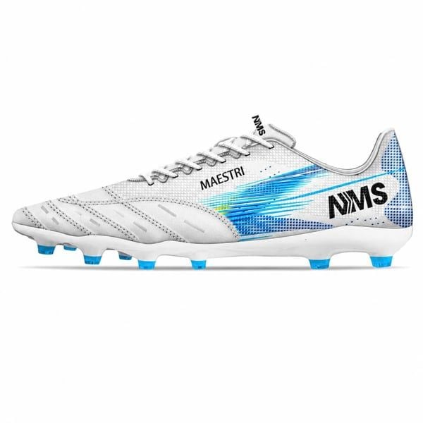 Giày đá bóng cỏ tự nhiên NMS Maestri 1.0 FG - White/Silver/Blue MAEFG1100