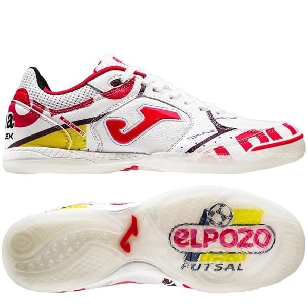 Giày đá bóng Futsal Joma Top Flex 2662 IN - El Pozo White Red TOPS2662IN