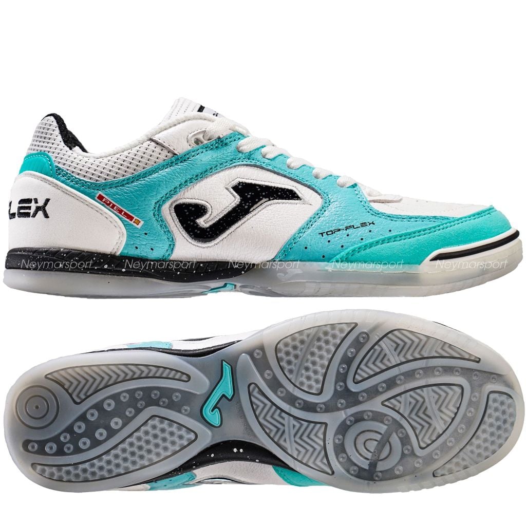 Giày đá bóng Futsal Joma Top Flex 2642 - Fluor Turquoise/White TOPS2642IN