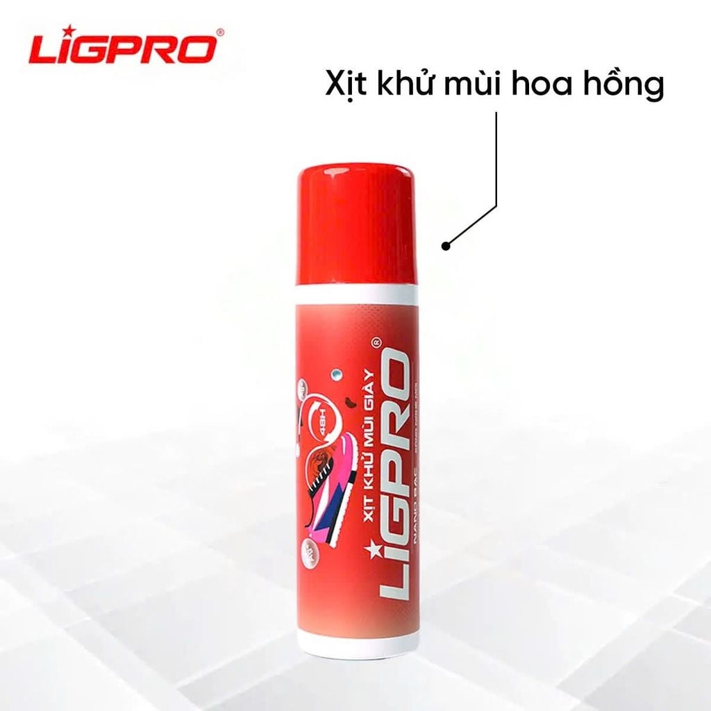 Xịt khử mùi giày Ligpro 200ml hương Hoa hồng - 200ml