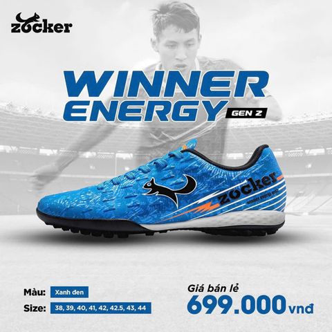Giày đá bóng cỏ nhân tạo Zocker Winner Energy Gen II - Dark Blue SNS-010-DB