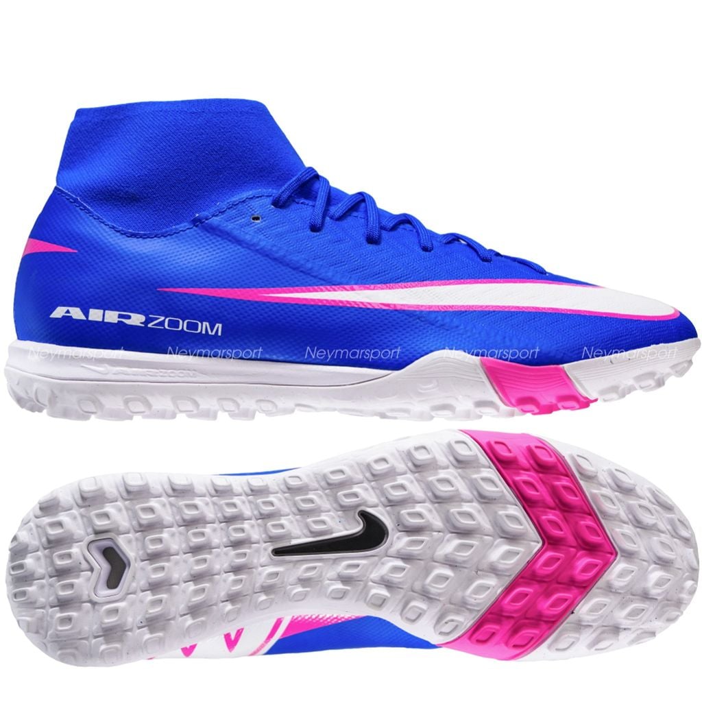 Giày đá bóng cỏ nhân tạo Nike Air Zoom Mercurial Superfly 10 Academy TF Attack - Racer Blue/White FQ8331-446