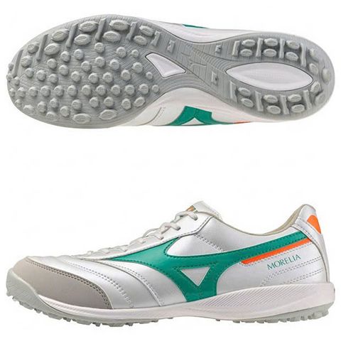 Giày đá bóng cỏ nhân tạo Mizuno Morelia Sala Pro AS TF Prism White - White/Arcadia/Lava Orange Q1GB261335