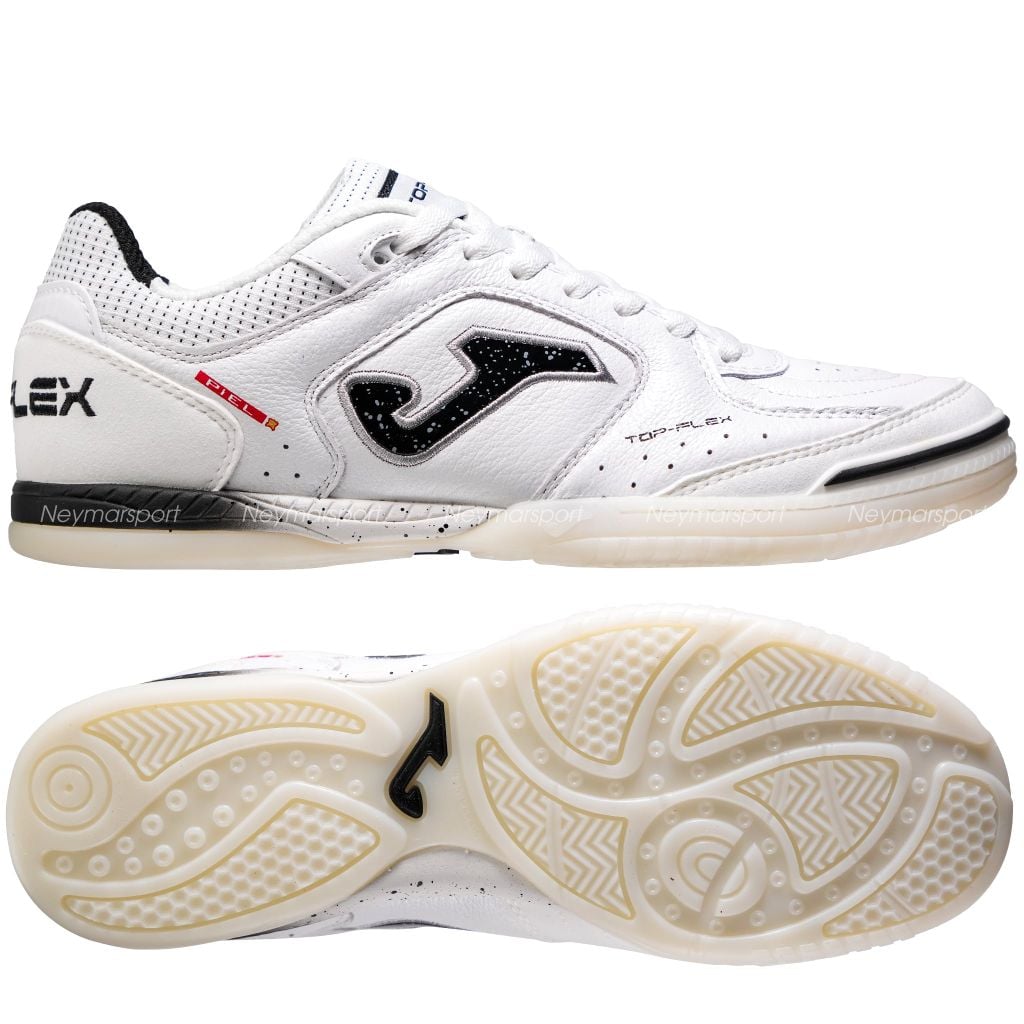 Giày đá bóng Futsal Joma Top Flex 2602 IN - White/Black TOPW2602IN