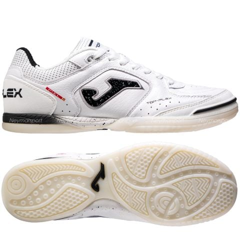 Giày đá bóng Futsal Joma Top Flex 2602 IN - White/Black TOPW2602IN