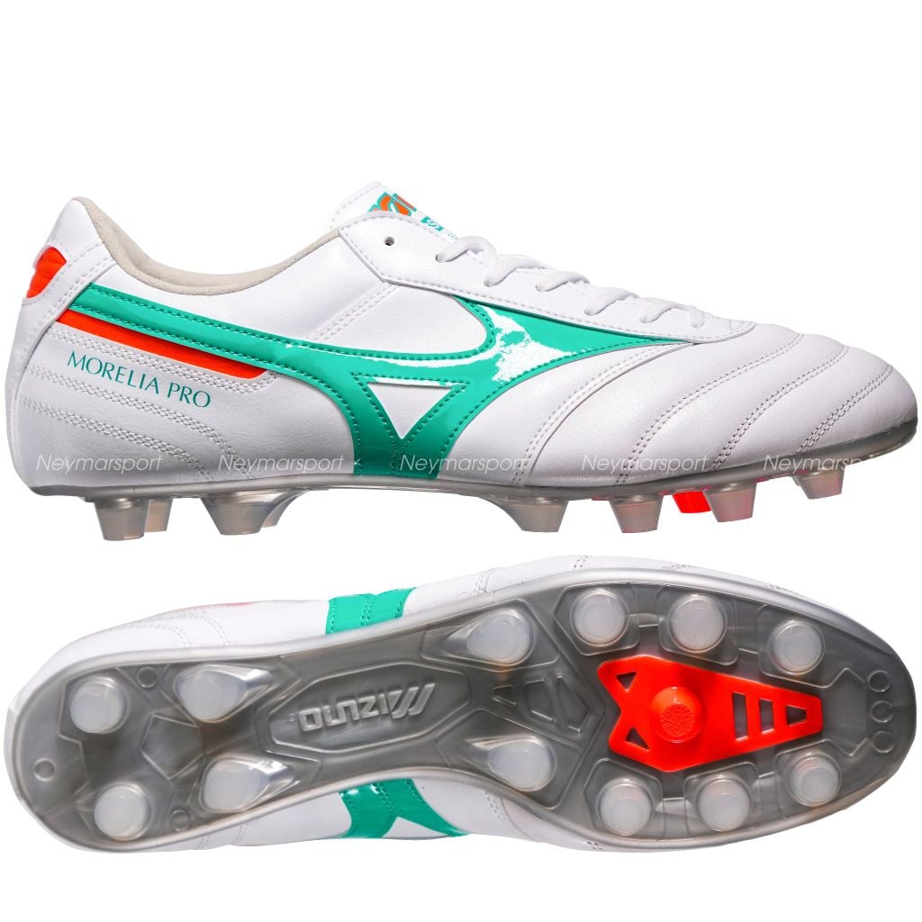 Giày đá bóng cỏ tự nhiên Mizuno Morelia II Pro FG Prism White - White/Arcadia P1GA260635