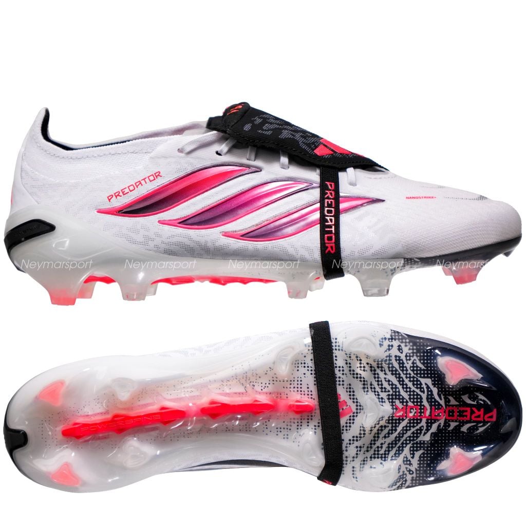 Giày đá bóng cỏ tự nhiên adidas Predator Elite Fold-over Tongue FG Chaos or Control - Footwear White/Solar Turbo/Core Black JP6248