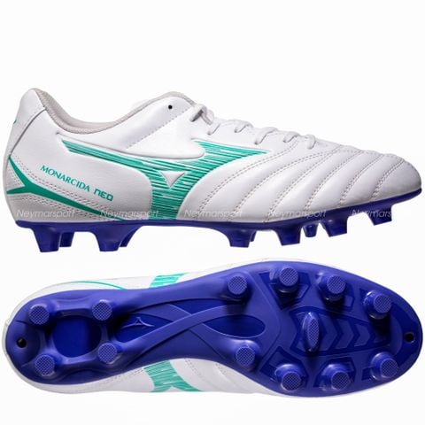 Giày đá bóng cỏ tự nhiên Mizuno Monarcida Neo III Select FG - White/Arcadia P1GA262530
