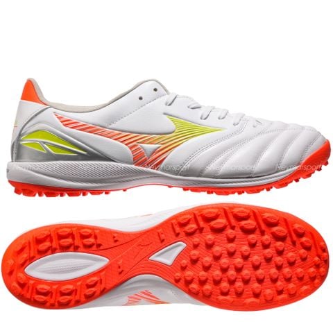 Giày đá bóng cỏ nhân tạo Mizuno Morelia Neo V Pro TF Prism White - White/Evening Primrose/Lava Orange P1GD268454