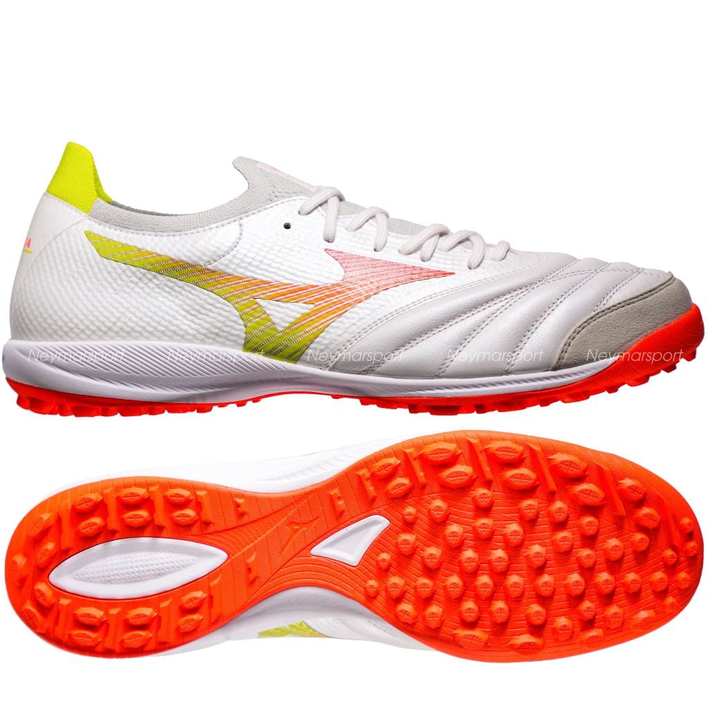 Giày đá bóng cỏ nhân tạo Mizuno Morelia Sala Beta Japan TF Prism White - White/Evening Primrose/Lava Orange Q1GB269054
