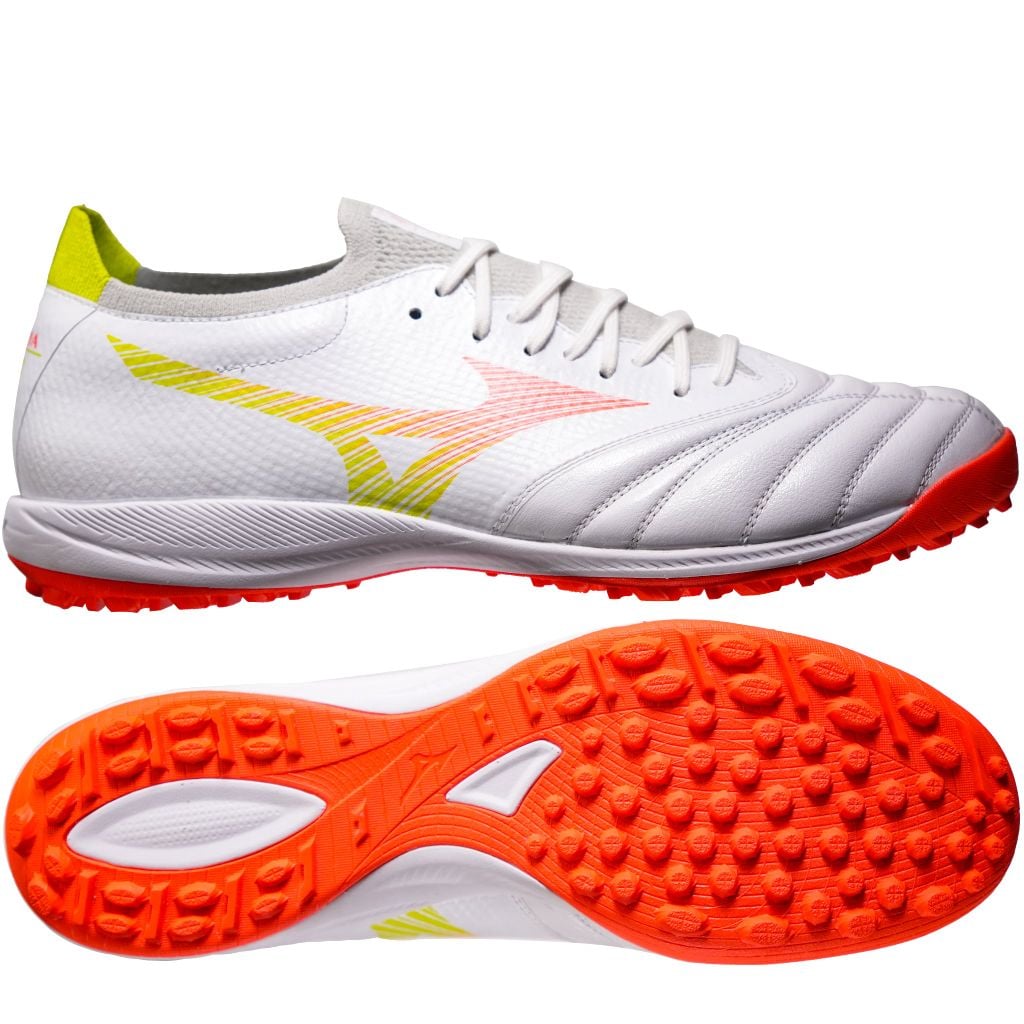 Giày đá bóng cỏ nhân tạo Mizuno Morelia Neo V Beta Pro TF Prism White - White/Evening Primrose/Lava Orange P1GD269454