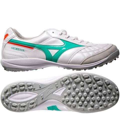 Giày đá bóng cỏ nhân tạo Mizuno Morelia Sala MADE IN JAPAN AS TF Prism White - White/Arcadia/Lava Orange Q1GB260235