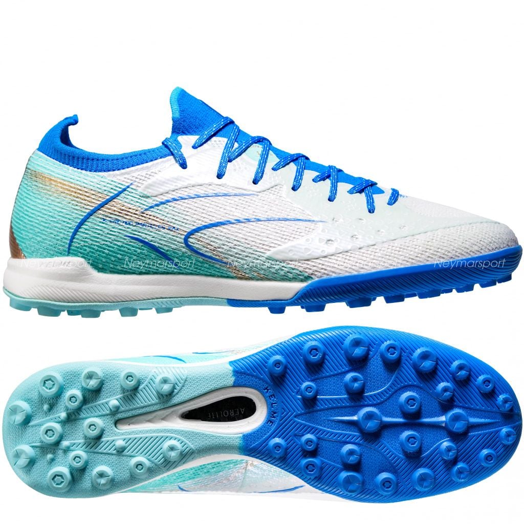 Giày đá bóng cỏ nhân tạo Kelme FLASH 6.0.4 TF - White/Blue 8621ZX1406-162