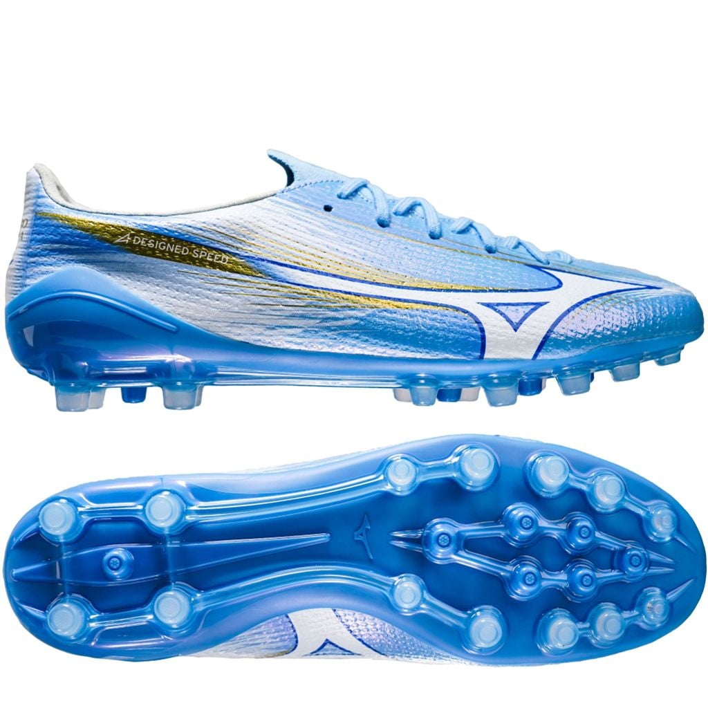 Giày đá bóng cỏ tự nhiên Mizuno Alpha III Elite AG Unity Sky - Blue/White P1GA266325