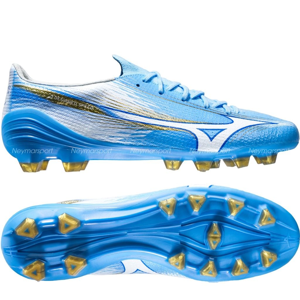 Giày đá bóng cỏ tự nhiên Mizuno Alpha III Pro FG Unity Sky - Blue/White P1GA266425