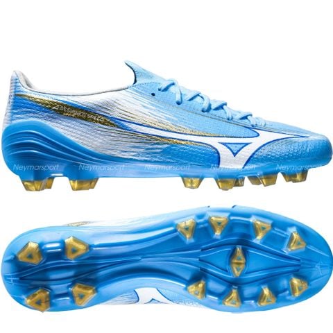 Giày đá bóng cỏ tự nhiên Mizuno Alpha III Pro FG Unity Sky - Blue/White P1GA266425