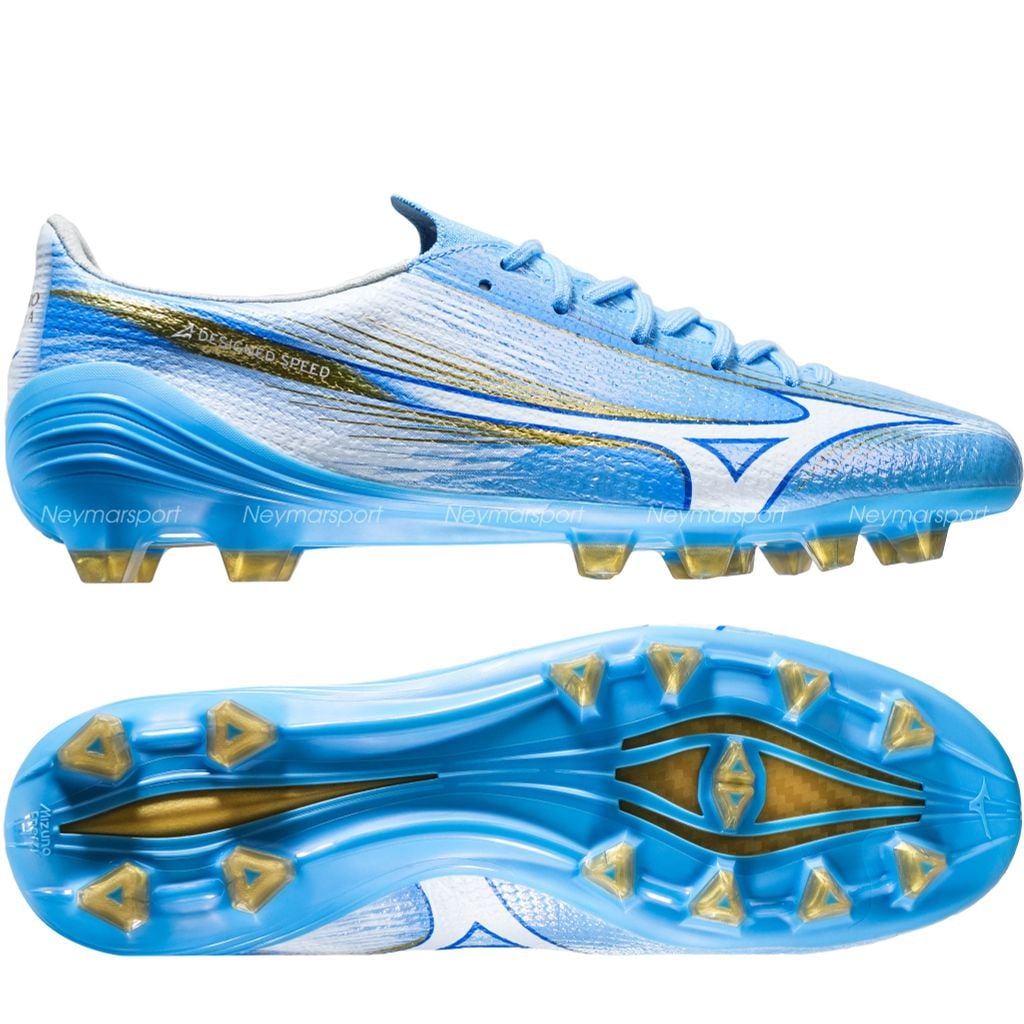 Giày đá bóng cỏ tự nhiên Mizuno Alpha III Elite FG Unity Sky - Blue/White P1GA266225
