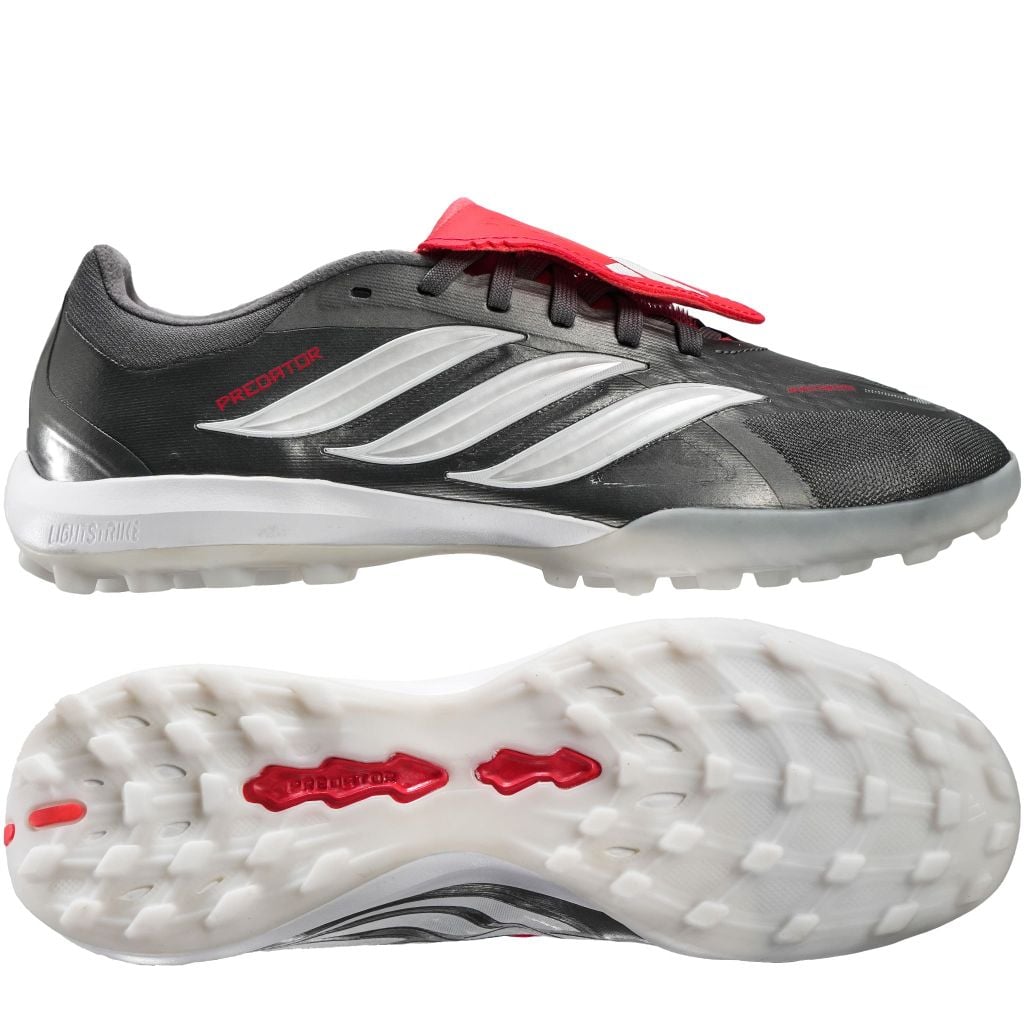 Giày đá bóng cỏ nhân tạo adidas Predator Pro Fold-over Tongue TF Finishers Steel - Iron Metal/Footwear White/Lucid Red JR7864