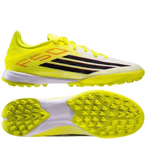 Giày đá bóng cỏ nhân tạo adidas F50 League TF Born For Goals - Core Black/Iron Metallic/Lucid Lemon JR8978