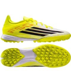 Giày đá bóng cỏ nhân tạo adidas F50 League TF Born For Goals - Core Black/Iron Metallic/Lucid Lemon JR8978