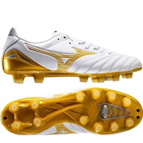 Giày đá bóng cỏ tự nhiên Mizuno Morelia Neo IV Pro FG - White Gold P1GA263450