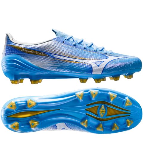 Giày đá bóng cỏ tự nhiên Mizuno Alpha III MADE IN JAPAN FG Unity Sky - Blue/White P1GA266025
