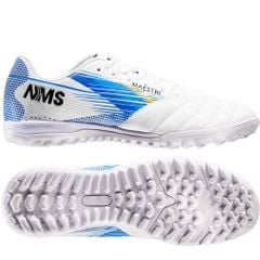 Giày đá bóng cỏ nhân tạo NMS Maestri 1.0 TF - White/Silver/Blue MAE1100